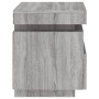 Mesita de noche con luces LED gris Sonoma 40x39x48,5 cm de , Mesitas de noche - Ref: Foro24-836794, Precio: 85,74 €, Descuent...
