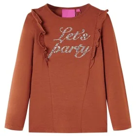 Langarm-T-Shirt für Kinder in der Farbe Cognac 104 von , Kinder-T-Shirts - Ref: Foro24-14215, Preis: 9,17 €, Rabatt: %