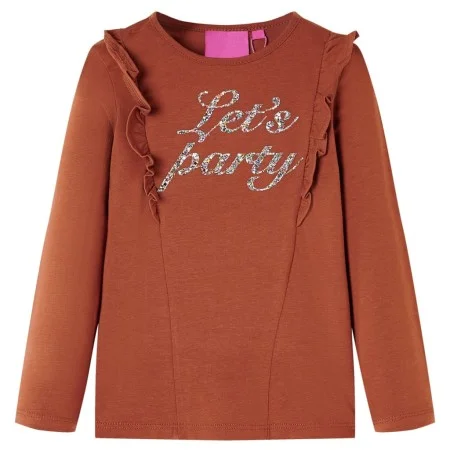Langarm-T-Shirt für Kinder in der Farbe Cognac 104 von , Kinder-T-Shirts - Ref: Foro24-14215, Preis: 9,17 €, Rabatt: %