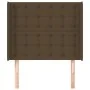 Kopfteil mit dunkelbraunen Stoffohren 93x16x118/128 cm von , Kopf- und Fußteile - Ref: Foro24-3119999, Preis: 78,42 €, Rabatt: %