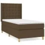 Cama box spring con colchón tela marrón oscuro 90x200 cm de , Camas y somieres - Ref: Foro24-3132284, Precio: 336,56 €, Descu...