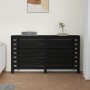 Cubierta de radiador madera maciza de pino negro 153x19x84 cm