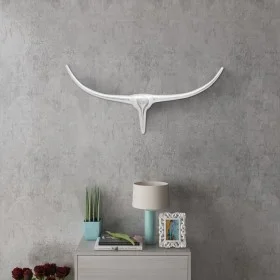 Decorative silver 75 cm aluminum bull head for wall by , Figures, sculptures and statues - Ref: Foro24-242336, Price: 23,95 €...