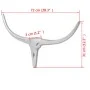 Decorative silver 75 cm aluminum bull head for wall by , Figures, sculptures and statues - Ref: Foro24-242336, Price: 23,95 €...
