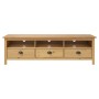 Mueble de TV Hill madera maciza pino marrón miel 158x40x47 cm