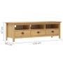 Hill TV-Möbel massives Kiefernholz honigbraun 158x40x47 cm von , TV-Möbel - Ref: Foro24-288927, Preis: 174,74 €, Rabatt: %