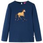 Camiseta infantil de manga larga azul marino 128 de , Camisetas para niños - Ref: Foro24-14032, Precio: 12,31 €