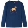 Kinder Langarmshirt in Marineblau, Größe 128. von , Kinder-T-Shirts - Ref: Foro24-14032, Preis: 12,14 €, Rabatt: %