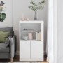Aparador con luces LED madera de ingeniería blanco by , Lockers and storage cabinets - Ref: Foro24-836623, Price: 92,79 €, Di...