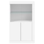 Aparador con luces LED madera de ingeniería blanco by , Lockers and storage cabinets - Ref: Foro24-836623, Price: 92,79 €, Di...