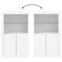 Sideboard mit LED-Lichtern aus weißem Ingenieurholz von , Schließfächer und Lagerschränke - Ref: Foro24-836623, Preis: 89,16 ...