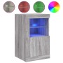 Sonoma Sideboard aus grauem Holzwerkstoff mit LED-Leuchten von , Schließfächer und Lagerschränke - Ref: Foro24-836640, Preis:...