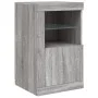 Sideboard with LED lights in Sonoma gray engineered wood by , Lockers and storage cabinets - Ref: Foro24-836640, Price: 61,56...