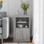 Sideboard with LED lights in Sonoma gray engineered wood by , Lockers and storage cabinets - Ref: Foro24-836640, Price: 61,56...
