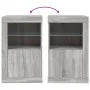 Sideboard with LED lights in Sonoma gray engineered wood by , Lockers and storage cabinets - Ref: Foro24-836640, Price: 61,56...