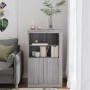 Sonoma Sideboard aus grauem Holzwerkstoff mit LED-Leuchten von , Schließfächer und Lagerschränke - Ref: Foro24-836628, Preis:...