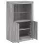 Sideboard with LED lights in Sonoma gray engineered wood by , Lockers and storage cabinets - Ref: Foro24-836628, Price: 109,5...