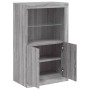 Sonoma Sideboard aus grauem Holzwerkstoff mit LED-Leuchten von , Schließfächer und Lagerschränke - Ref: Foro24-836628, Preis:...