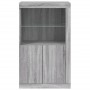 Sonoma Sideboard aus grauem Holzwerkstoff mit LED-Leuchten von , Schließfächer und Lagerschränke - Ref: Foro24-836628, Preis:...