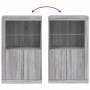 Sonoma Sideboard aus grauem Holzwerkstoff mit LED-Leuchten von , Schließfächer und Lagerschränke - Ref: Foro24-836628, Preis:...
