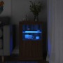 Sideboard with LED lights, engineered wood in brown oak. by , Lockers and storage cabinets - Ref: Foro24-836642, Price: 49,61...