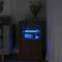 Sideboard with LED lights, engineered wood in brown oak. by , Lockers and storage cabinets - Ref: Foro24-836642, Price: 48,99...
