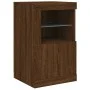 Sideboard mit LED-Leuchten Holzwerkstoff Eiche braun von , Schließfächer und Lagerschränke - Ref: Foro24-836642, Preis: 48,92...