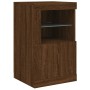 Sideboard with LED lights, engineered wood in brown oak. by , Lockers and storage cabinets - Ref: Foro24-836642, Price: 49,61...
