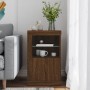 Sideboard with LED lights, engineered wood in brown oak. by , Lockers and storage cabinets - Ref: Foro24-836642, Price: 49,61...