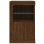 Sideboard with LED lights, engineered wood in brown oak. by , Lockers and storage cabinets - Ref: Foro24-836642, Price: 49,61...