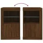 Sideboard with LED lights, engineered wood in brown oak. by , Lockers and storage cabinets - Ref: Foro24-836642, Price: 48,99...