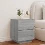Bedside table with LED lights in gray Sonoma engineered wood by , Nightstands - Ref: Foro24-836745, Price: 68,46 €, Discount: %