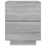 Bedside table with LED lights in gray Sonoma engineered wood by , Nightstands - Ref: Foro24-836745, Price: 68,46 €, Discount: %