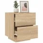 Nachttisch mit LED-Leuchten aus Holzwerkstoff Sonoma Eiche von , Nachttische - Ref: Foro24-836739, Preis: 65,70 €, Rabatt: %
