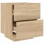 Nachttisch mit LED-Leuchten aus Holzwerkstoff Sonoma Eiche von , Nachttische - Ref: Foro24-836739, Preis: 65,70 €, Rabatt: %