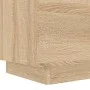 Nachttisch mit LED-Leuchten aus Holzwerkstoff Sonoma Eiche von , Nachttische - Ref: Foro24-836739, Preis: 65,70 €, Rabatt: %
