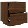 Nightstand with LED lights made of engineered oak wood in brown. by , Nightstands - Ref: Foro24-836747, Price: 62,02 €, Disco...