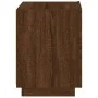 Nightstand with LED lights made of engineered oak wood in brown. by , Nightstands - Ref: Foro24-836747, Price: 62,02 €, Disco...