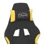 Massage-Gaming-Stuhl mit schwarz-gelber Stofffußstütze von , Gaming-Stühle - Ref: Foro24-345484, Preis: 116,03 €, Rabatt: %