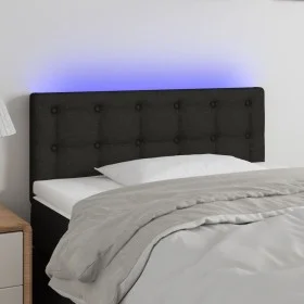 Kopfteil aus schwarzem Stoff mit LED 100x5x78/88 cm von , Kopf- und Fußteile - Ref: Foro24-3122038, Preis: 41,79 €, Rabatt: %