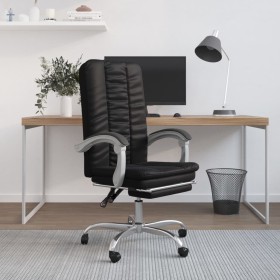 Silla de oficina reclinable cuero sintético negro en Sillas de oficina | Comprar online en Foro24