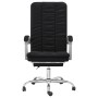 Silla de oficina reclinable cuero sintético negro