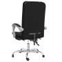 Silla de oficina reclinable cuero sintético negro