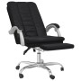 Silla de oficina reclinable cuero sintético negro