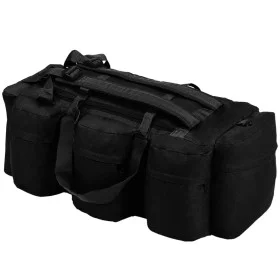 Military-style 3-in-1 black canvas bag 90 L by vidaXL, Sports bags - Ref: Foro24-91390, Price: 43,22 €, Discount: %