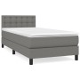 Box spring bed with dark gray fabric mattress 80x200 cm by , Beds and slatted bases - Ref: Foro24-3140330, Price: 276,44 €, D...
