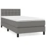 Box spring bed with dark gray fabric mattress 80x200 cm by , Beds and slatted bases - Ref: Foro24-3140330, Price: 314,03 €, D...