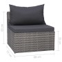 4-piece garden sofa set and gray synthetic rattan cushions by vidaXL, Outdoor sofas - Ref: Foro24-44164, Price: 348,64 €, Dis...
