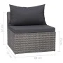 4-piece garden sofa set and gray synthetic rattan cushions by vidaXL, Outdoor sofas - Ref: Foro24-44164, Price: 306,87 €, Dis...