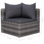 4-teiliges Gartensofa-Set und graue synthetische Rattankissen von vidaXL, Outdoor-Sofas - Ref: Foro24-44164, Preis: 346,75 €,...
